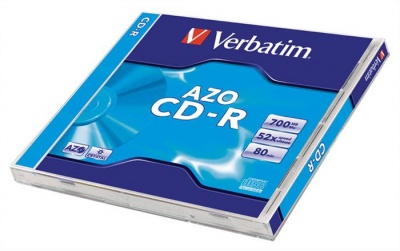 CD-R disk, Jewelcase, AZO, 700MB, 52x, 1 ks, klasický obal, VERBATIM "DataLife Plus"