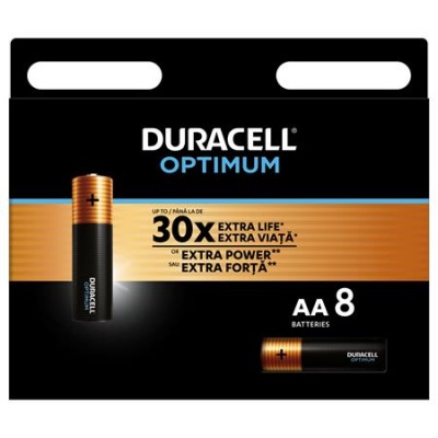 Batéria, AA, 8 ks, DURACELL "Optimum"