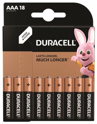 Batéria, mikro AAA, 18ks, DURACELL "Basic" 