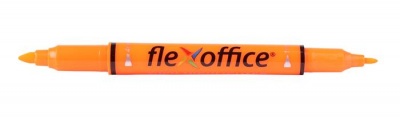 Zvýrazňovač, 1,0/4,0 mm, obojstranný, FLEXOFFICE "HL01", oranžový