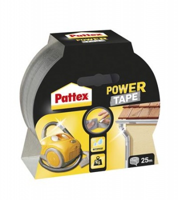 Lepiaca páska, 50 mm x 25 m, HENKEL "Pattex Power Tape", strieborná