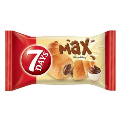 Croissant, 80 g, 7DAYS "Max", s kakaovým krémom