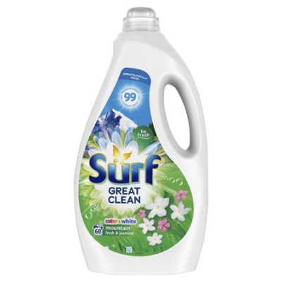 Prací gél, 60 pracích dávok, 3 l, SURF "Mountain Fresh & Jasmine"