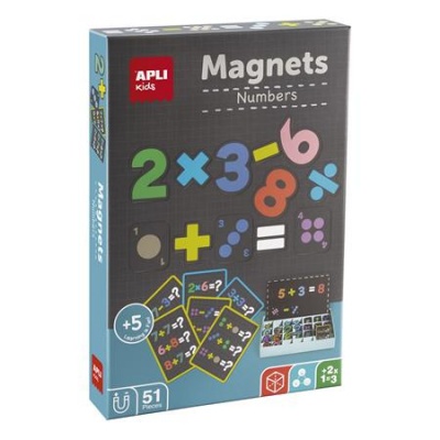 Magnetická súprava zručností, 51 ks, APLI Kids "Magnets", čísla