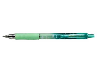 Gélové pero, 0,32 mm, stláčací mechanizmus, PILOT "G-2 Green Bubble", modrá