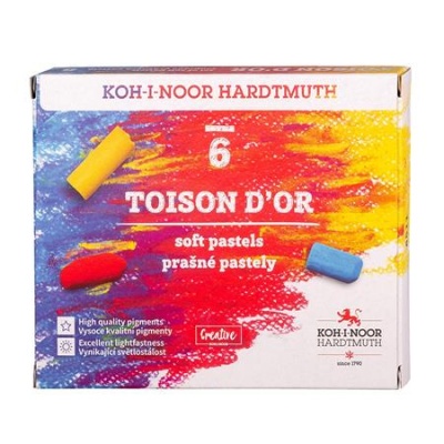 Krieda, prašná, KOH-I-NOOR "Toison 8511/6", 6 rôznych farieb