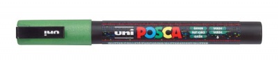 Dekoračný popisovač, 0,9-1,3 mm, UNI "Posca PC-3ML", lesklá zelená