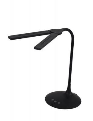 Stolová lampa, LED, 6 W, ALBA "Ledtwin", čierna